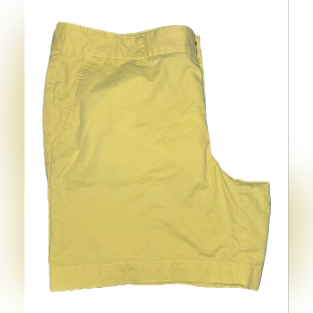 Tommy Hilfiger Womens Yellow Flat Front Shorts Size 38